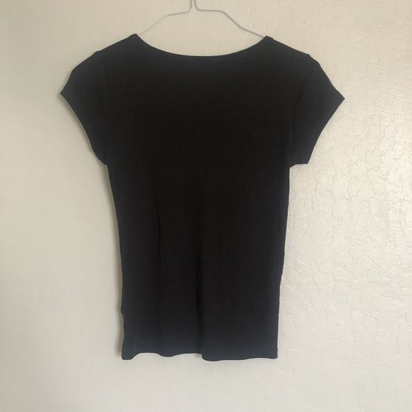 Splendid Women Black Short Sleeve T-Shirt XS - Picture 2 of 8